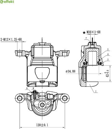 Brake Caliper NISSAN - 44001-1KD0A