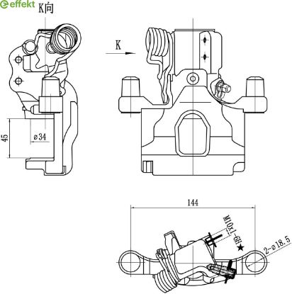 Brake Caliper HONDA - 43002-TV0-E01