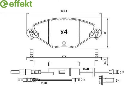 Brake Pad Set, disc brake Citroen