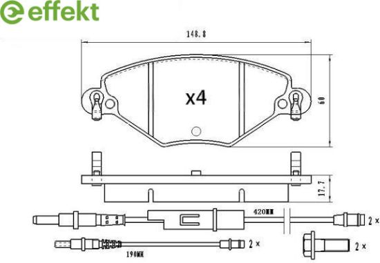 Brake Pad Set, disc brake Citroen