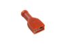Terminal, electric universal parts plaat 6.3x0.8mm punane