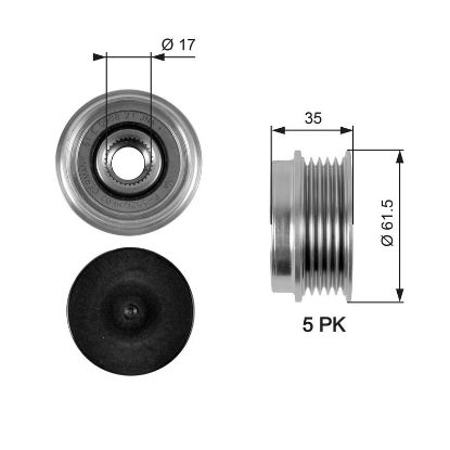 Alternator Freewheel Clutch Audi, VW, Skoda