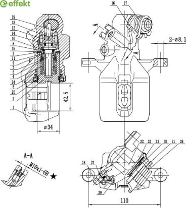 Brake Caliper HONDA - 43019-SNA-A10