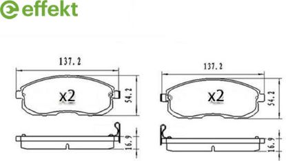 Brake Pad Set, disc brake Nissan