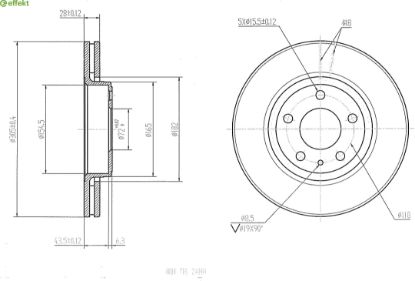 Brake Disc RENAULT - 77 01 206 845