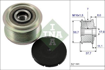 Alternator Freewheel Clutch FORD - AB39-10300-AD, LAND ROVER - LR008856