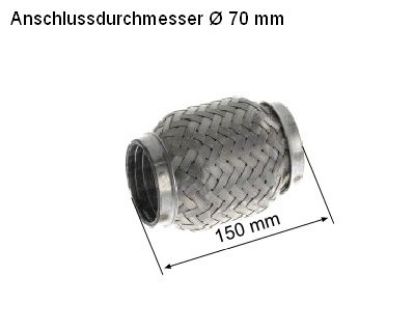 Flexible Pipe, exhaust system 70x152mm tugev sisu