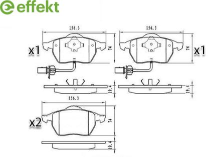 Brake Pad Set, disc brake VAG - 4B0 698 151N
