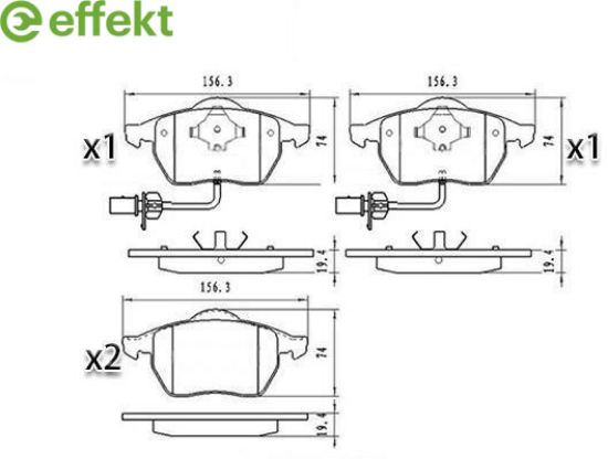 Brake Pad Set, disc brake VAG - 4B0 698 151N