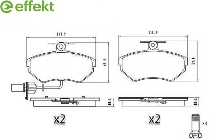 Brake Pad Set, disc brake AUDI Brake Pad Set, disc brake AUDI