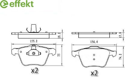 Brake Pad Set, disc brake VOLVO - 30736322
