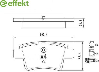 Brake Pad Set, disc brake Citroen