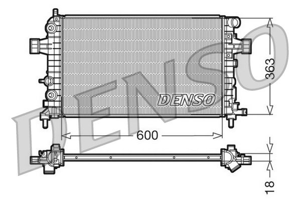 Radiator, engine cooling OPEL Astra H 1.4 / 1.8 Radiator, engine cooling OPEL Astra H 1.4 / 1.8