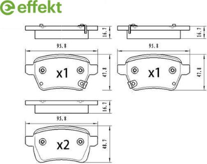 Brake Pad Set, disc brake Opel