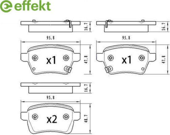 Brake Pad Set, disc brake Opel
