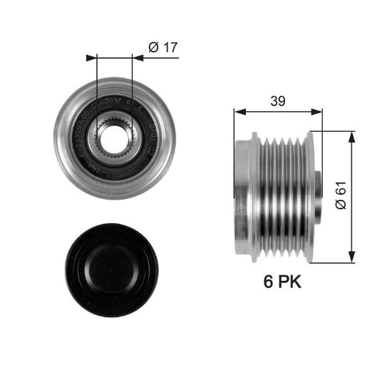 Alternator Freewheel Clutch 7789-10032