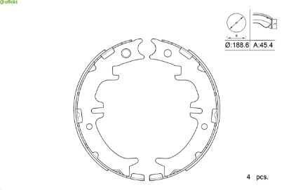 Brake Shoe Set, parking brake TOYOTA - 46550-50010