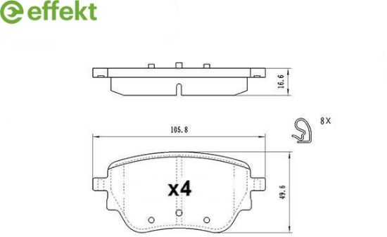 Brake Pad Set, disc brake MERCEDES