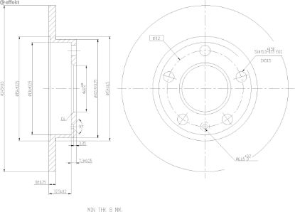 Brake Disc VAG - 8E0 615 601 B
