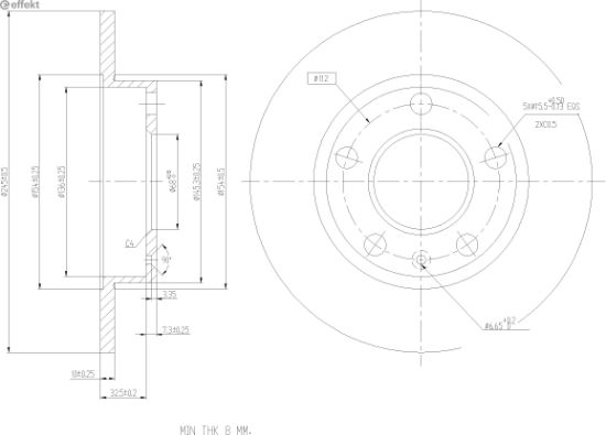 Brake Disc VAG - 8E0 615 601 B