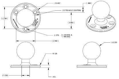 Mobile phone/PDA holder D-kuuliga ümar plaat D93mm