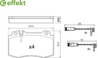 Brake Pad Set, disc brake MERCEDES-BENZ - 003 420 42 20