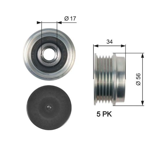 Alternator Freewheel Clutch VOLVO