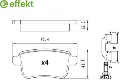 Brake Pad Set, disc brake Renault