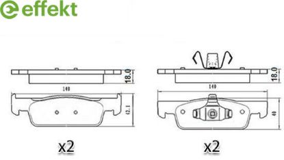 Brake Pad Set, disc brake Renault