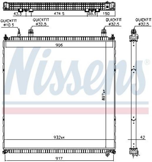 Radiator, engine cooling MAN TG-S    07-