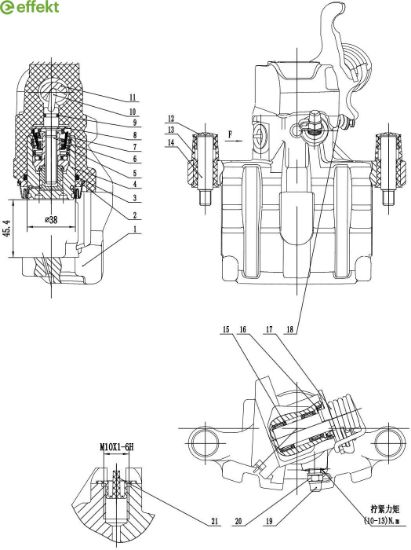 Brake Caliper NISSAN - 44001-AV700