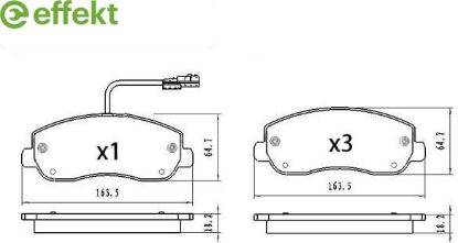 Brake Pad Set, disc brake RENAULT - 41 06 010 61R