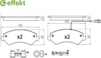 Brake Pad Set, disc brake PSA - 16 078 789 80