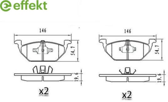 Brake Pad Set, disc brake VAG - 1J0 698 151A