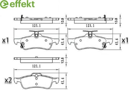 Brake Pad Set, disc brake TOYOTA - 04466-YZZE6