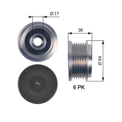 Alternator Freewheel Clutch Fiat