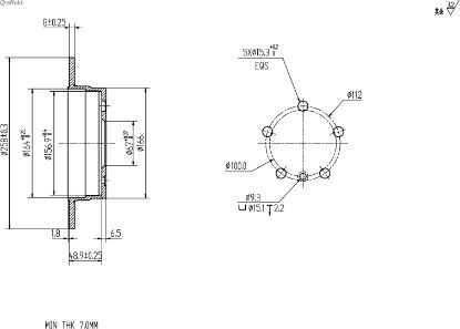 Brake Disc MERCEDES-BENZ - 169 423 03 12