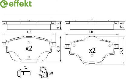 Brake Pad Set, disc brake PSA - 16 090 009 80 Brake Pad Set, disc brake PSA - 16 090 009 80