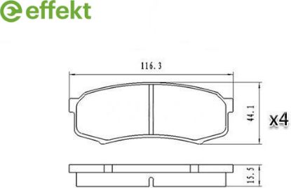 Brake Pad Set, disc brake TOYOTA - 04466-60080