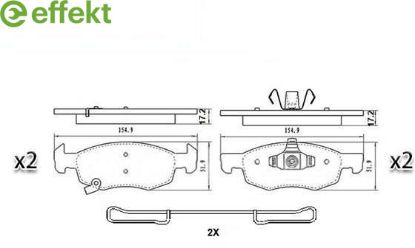 Brake Pad Set, disc brake Opel