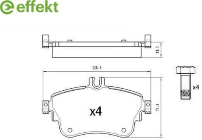 Brake Pad Set, disc brake MERCEDES