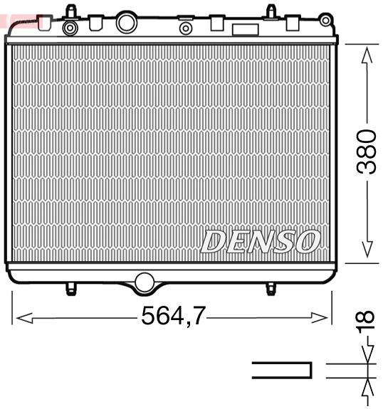Radiator, engine cooling PEUGEOT 407 1.8 P. Radiator, engine cooling PEUGEOT 407 1.8 P.