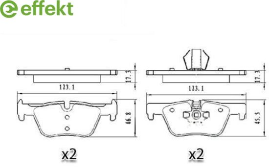 Brake Pad Set, disc brake BMW - 34 21 6 850 569