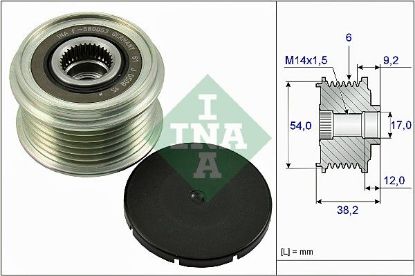 Alternator Freewheel Clutch HYUNDAI - 37300-2F200, LAND ROVER - LR028116