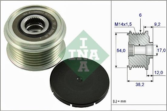 Alternator Freewheel Clutch HYUNDAI - 37300-2F200, LAND ROVER - LR028116