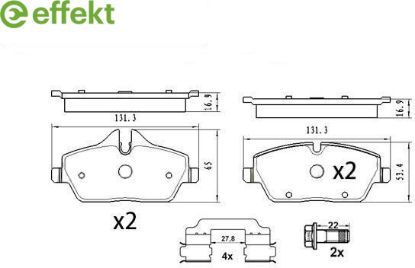 Brake Pad Set, disc brake MINI - 34 11 6 772 892
