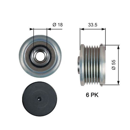 Alternator Freewheel Clutch MB