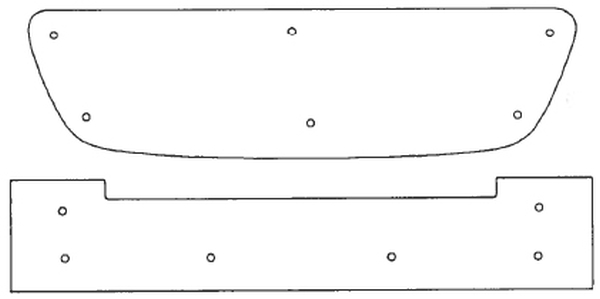 Trim/Protection Strip, radiator grille MB C universaal 2006-