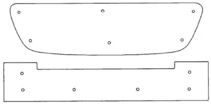 Trim/Protection Strip, radiator grille MB C universaal 2006-