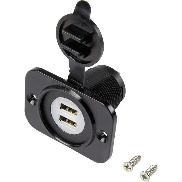 Socket USB pistik 2-ne 12/24V, 5V, 2,1A
